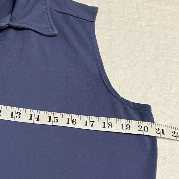 TravelSmith Women’s M Sleeveless Polo Midi Dress USA Made Supplex Nylon Stretch - Picture 5 of 9